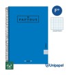 CUADERNO ESPIRAL  TAPA EXTRADURA    PAPYRUS04-UNICLASIC - FOLIO - 80H - MILIMETRADO - 90G - COLORES SURTIDOS