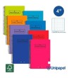 CUADERNO ESPIRAL  TAPA EXTRADURA    PAPYRUS04-UNICLASIC - CUARTO - 80H - CUADRÍCULA 4MM - 90G - COLORES SURTIDOS