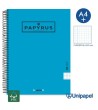 CUADERNO ESPIRAL  TAPA EXTRADURA    PAPYRUS04-UNICOLOR1 - A4+ - 80H - CUADRÍCULA 5MM - 90G - COLORES SURTIDOS