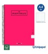 CUADERNO ESPIRAL  TAPA EXTRADURA    PAPYRUS04-UNICOLOR1 - A4+ - 80H - CUADRÍCULA 5MM - 90G - COLORES SURTIDOS