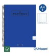 CUADERNO ESPIRAL  TAPA EXTRADURA    PAPYRUS04-UNICOLOR1 - A4+ - 80H - CUADRÍCULA 5MM - 90G - COLORES SURTIDOS
