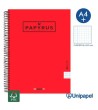 CUADERNO ESPIRAL  TAPA EXTRADURA    PAPYRUS04-UNICOLOR1 - A4+ - 80H - CUADRÍCULA 5MM - 90G - COLORES SURTIDOS
