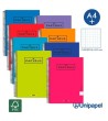 CUADERNO ESPIRAL  TAPA EXTRADURA    PAPYRUS04-UNICOLOR5 - A4+ - 80H - CUADRÍCULA 5MM - 90G - COLORES SURTIDOS
