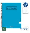 CUADERNO ESPIRAL  TAPA EXTRADURA    PAPYRUS04-UNICOLOR5 - A4+ - 80H - CUADRÍCULA 5MM - 90G - COLORES SURTIDOS