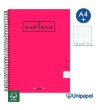 CUADERNO ESPIRAL  TAPA EXTRADURA    PAPYRUS04-UNICOLOR5 - A4+ - 80H - CUADRÍCULA 5MM - 90G - COLORES SURTIDOS