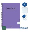 CUADERNO ESPIRAL  TAPA  POLIPROPILENO  PAPYRUS08-UNICLASIC - FOLIO - 80H - MIIMETRADO - 90G - COLORES SURTIDOS
