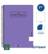 CUADERNO ESPIRAL  TAPA  POLIPROPILENO  PAPYRUS08-UNICLASIC - FOLIO - 80H - LISO - 90G - COLORES SURTIDOS