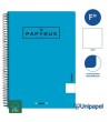 CUADERNO ESPIRAL  TAPA  POLIPROPILENO  PAPYRUS08-UNICLASIC - FOLIO - 80H - LISO - 90G - COLORES SURTIDOS