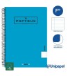 CUADERNO ESPIRAL  TAPA  POLIPROPILENO  PAPYRUS08-UNICLASIC - FOLIO - 80H - PAUTA 2,5 - 90G - COLORES SURTIDOS