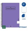CUADERNO ESPIRAL  TAPA  POLIPROPILENO  PAPYRUS08-UNICLASIC - FOLIO - 80H - PAUTA 2,5 - 90G - COLORES SURTIDOS