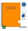 CUADERNO ESPIRAL  TAPA  POLIPROPILENO  PAPYRUS08-UNICOLOR1 - A4+ - 80H - CUADRÍCULA 5MM - 90G - COLORES SURTIDOS