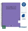 CUADERNO ESPIRAL  TAPA  POLIPROPILENO  PAPYRUS08-UNICOLOR1 - A4+ - 80H - CUADRÍCULA 5MM - 90G - COLORES SURTIDOS