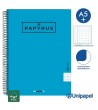 CUADERNO ESPIRAL  TAPA  POLIPROPILENO  PAPYRUS08-UNICOLOR1 - A4+ - 80H - CUADRÍCULA 5MM - 90G - COLORES SURTIDOS