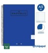 CUADERNO ESPIRAL  TAPA  POLIPROPILENO  PAPYRUS08-UNICOLOR1 - A4+ - 80H - CUADRÍCULA 5MM - 90G - COLORES SURTIDOS