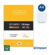 RECAMBIOS PAPYRUS-UNICLASIC -A4-100H-MILIMETRADO-90G-CON MARGEN