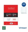RECAMBIOS PAPYRUS-UNICLASIC -A5-100H-CUADRÍCULA 4MM-90G-CON MARGEN