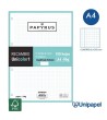 RECAMBIOS PAPYRUS-UNICOLOR1 -A4-100H-CUADRÍCULA 5MM-90G-1 BANDA DE COLOR-MINT