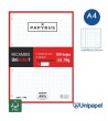 RECAMBIOS PAPYRUS-UNICOLOR1 -A4-100H-CUADRÍCULA 5MM-90G-1 BANDA DE COLOR-COLORES SURTIDOS