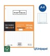 RECAMBIOS PAPYRUS-UNICOLOR1 -A4-100H-CUADRÍCULA 5MM-90G-1 BANDA DE COLOR-COLORES SURTIDOS