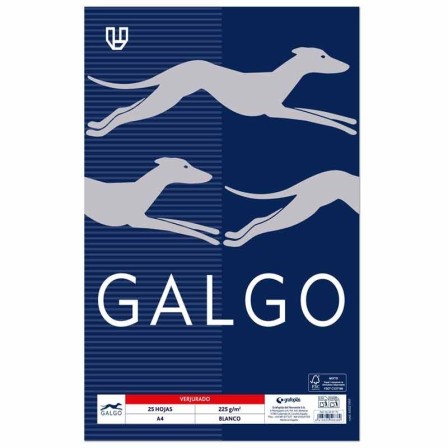 PAQUETE 25 PAPEL COPIA A4 225 G GALGO VERJURADO CREMA