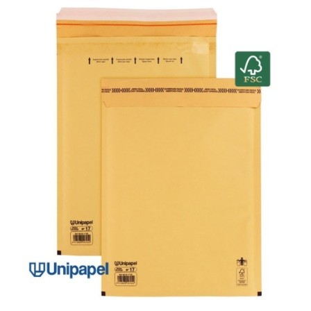 BOLSAS BURBUJA N. 17 240X340 MM 75 G FSC UNIPAPEL