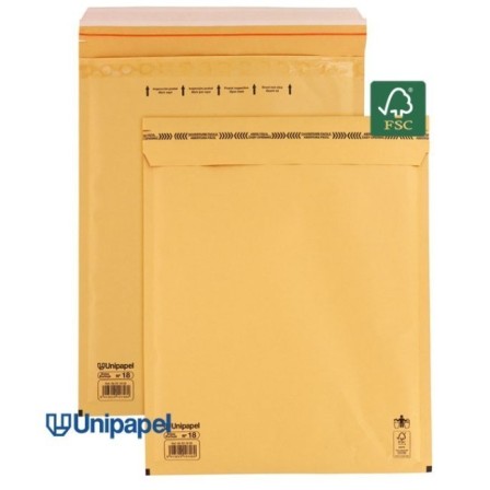 BOLSAS BURBUJA N. 18 270X360 MM 75 G FSC UNIPAPEL