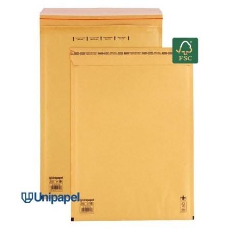 BOLSAS BURBUJA N. 19 300X445 MM 75 G FSC UNIPAPEL