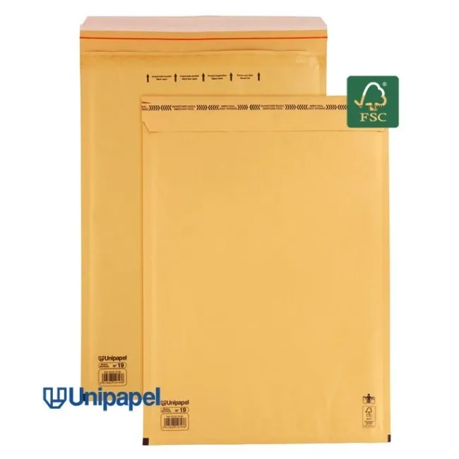 BOLSAS BURBUJA N. 19 300X445 MM 75 G FSC UNIPAPEL