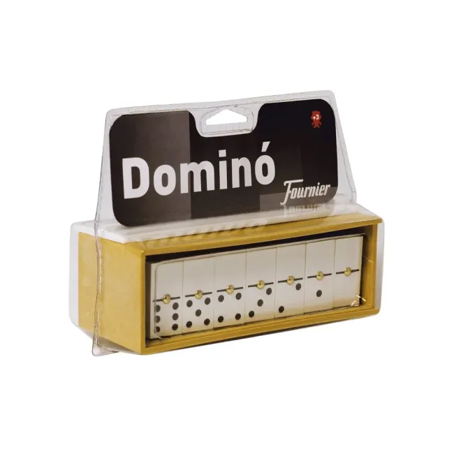DOMINO CHAMELO FOURNIER FICHA MARFILINA EN CAJA DE PLASTICO EN BLISTER. 28 piezas